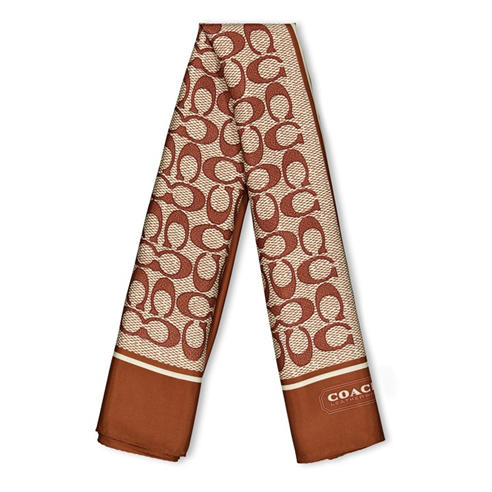 COACH - TEXTURED SIGNATURE C PRINTED SILK SQUARE