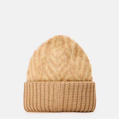 FENDI - Brown Chevron alpaca hat
