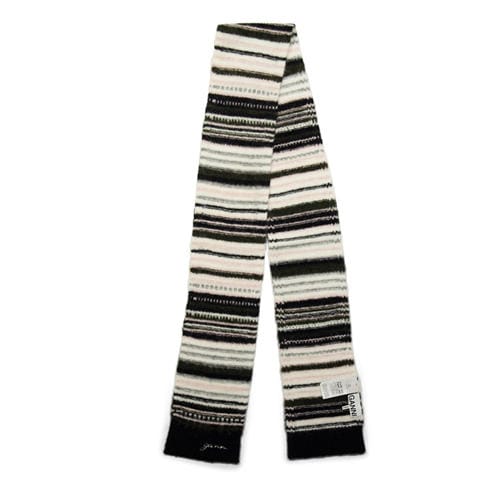 GANNI - Women's Stripe Midweight Scarf