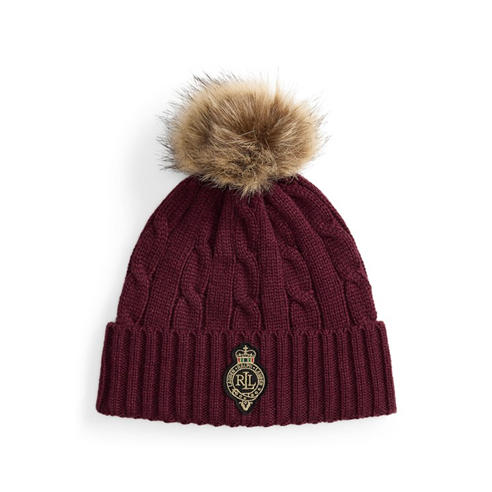 Lauren by Ralph Lauren - Pom-Pom Cable-Knit Beanie