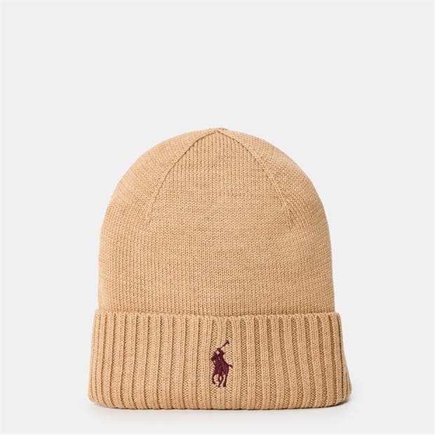 Aged Wine Hthr - Polo Ralph Lauren - Pony Merino Wool Beanie