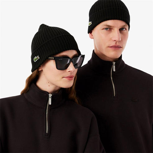 Lacoste - Men's Ribbed Knitted Beanie