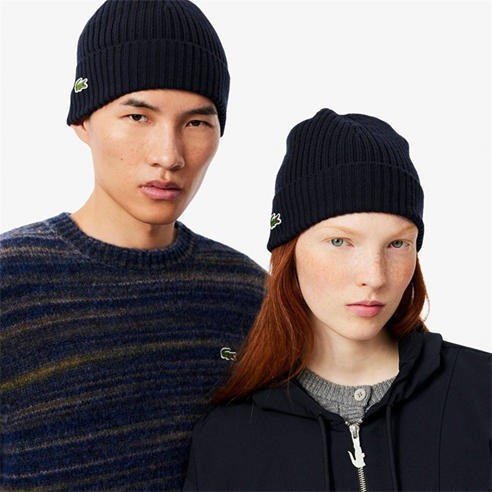 Lacoste - Men's Ribbed Knitted Beanie