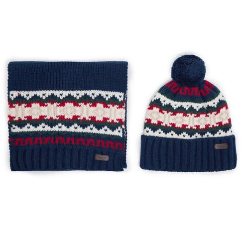 Barbour - Kane Knitted Beanie & Scarf Gift Set