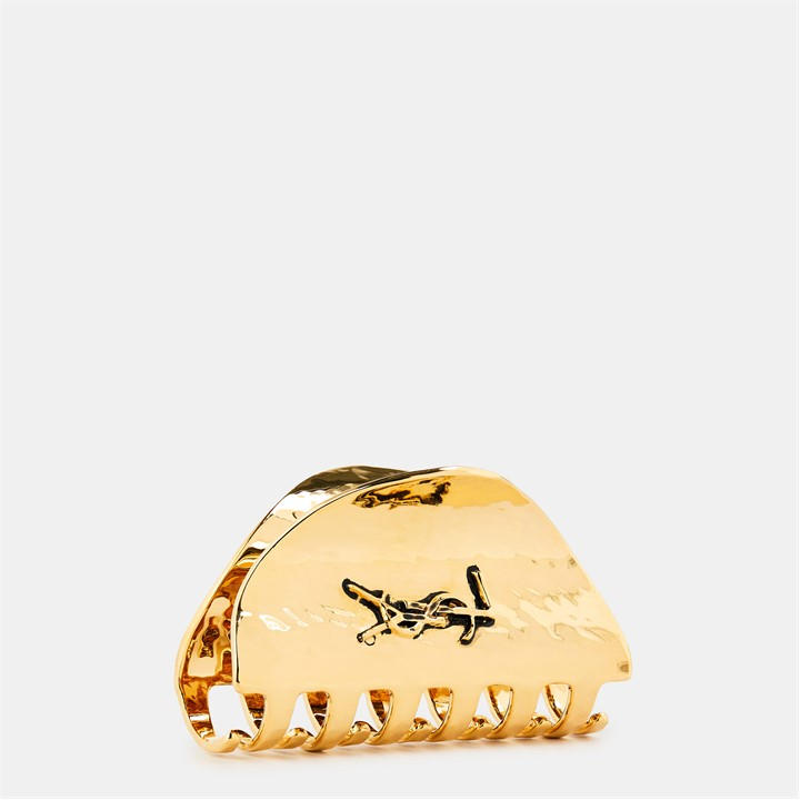Saint Laurent Women's Gold Cassandre Hair Clip