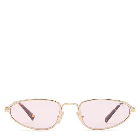 Miu Miu - Women's Narrow Metal Oval Sunglasses