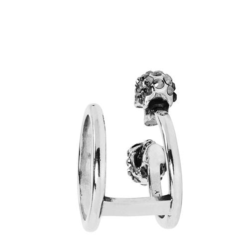ALEXANDER MCQUEEN - Women's Skull Brass Double Ring