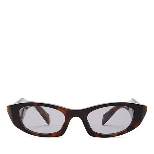 Prada - Women's Narrow Acetate Oval Sunglasses