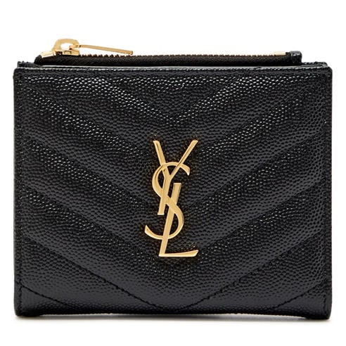 Saint Laurent - Women's Cassandre Leather Billfold Wallet