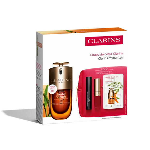 Clarins Double Serum 30ml + Wonder Volume XXL Gift Set,Specials : American Fashion Style Bags On Sale
