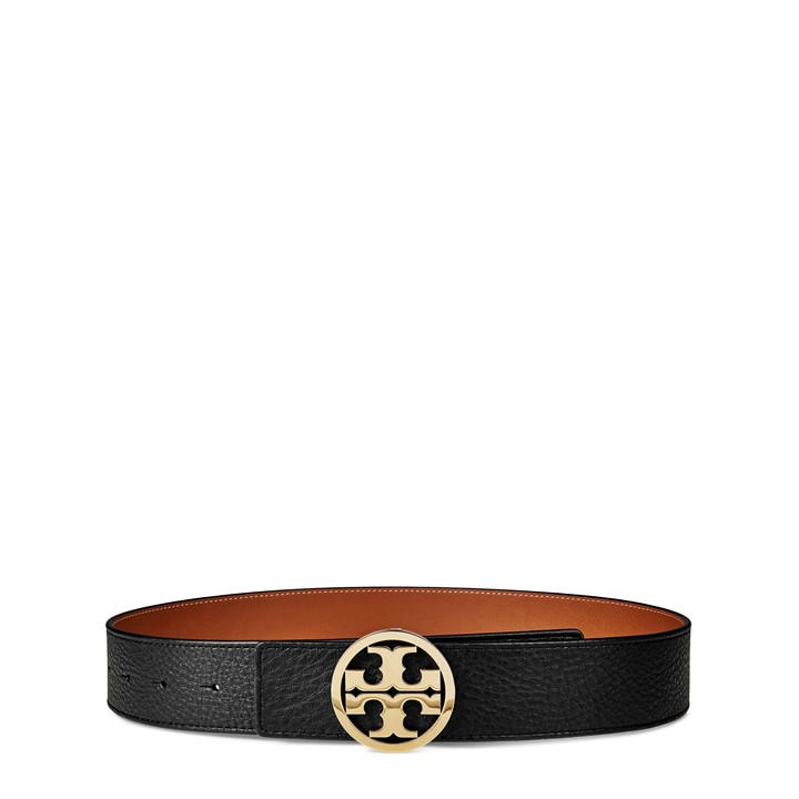 Tory Burch Women's Black Miller Reversible Belt Size 75