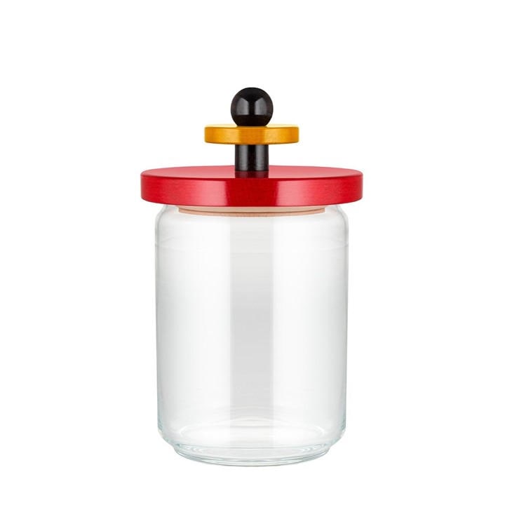 Alessi Unisex Red Industrial Glass Storage Jar