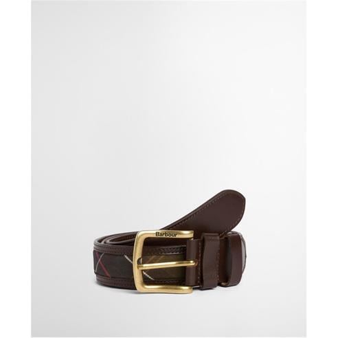 Barbour - Mens Girvan Tartan Leather Belt