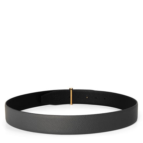TOM FORD - Men's Plain Leather Reversible T Buckle Belt