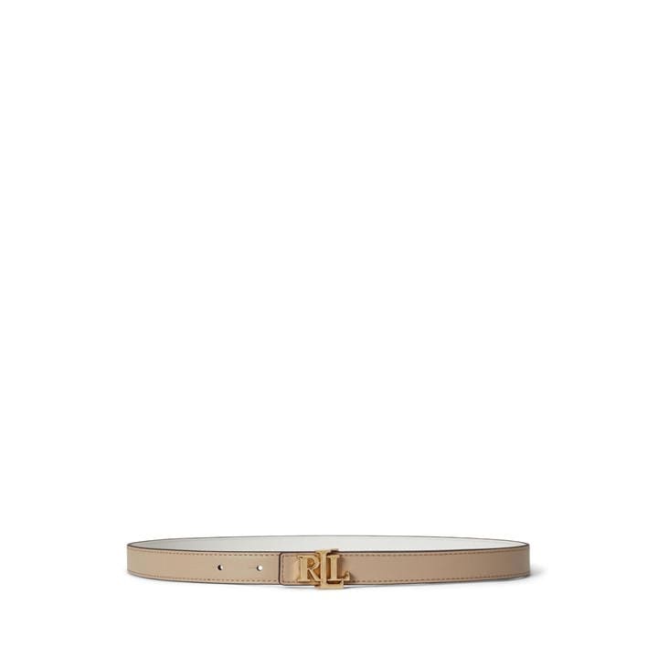 Lauren By Ralph Lauren Women's Beige Reversible Leather Belt - M