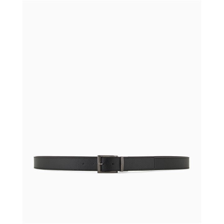 Emporio Armani Men's Black Reversible Leather Belt