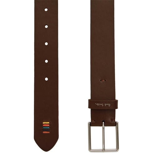 Paul Smith - Men's Stitch Striped Leather Belt