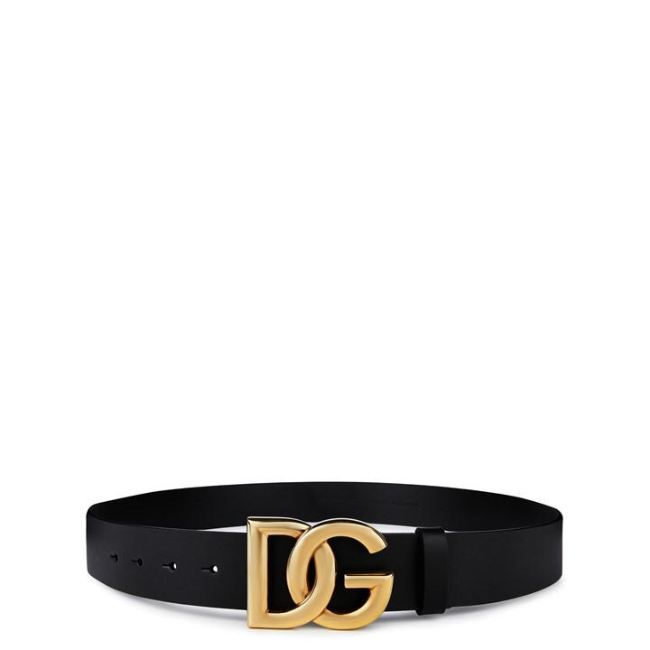 Dolce And Gabbana Men's Gold Plain Interlock Belt, 35Mm Large
