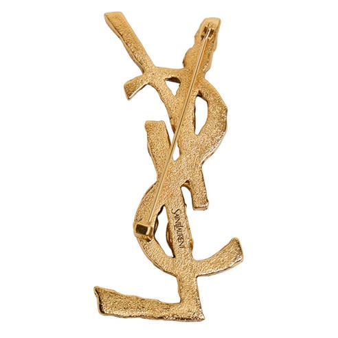 Saint Laurent - Women's Cassandre Metal Brooch