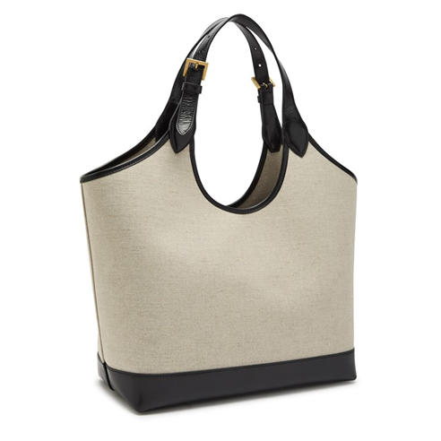 Versace - Women's Large Leather Canvas Tote Bag
