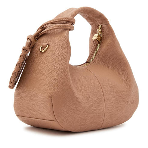 Ganni - Women's Hobo Mini Grained Leather Bag