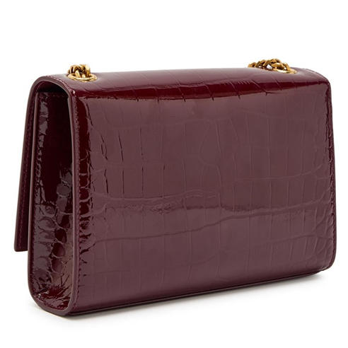 Saint Laurent - Women's Kate Leather Croc Chain Small Shoulder Bag