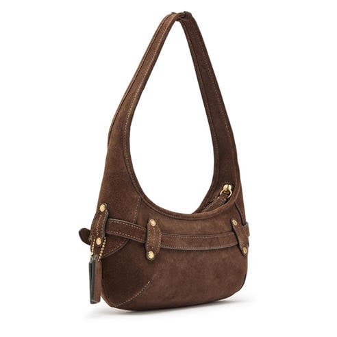 Coach - Belted Ergo 26 Suede Shoulder Bag