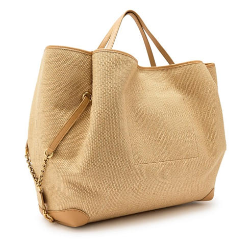 Chloe - Women's Clover Raffia Medium Tote Bag