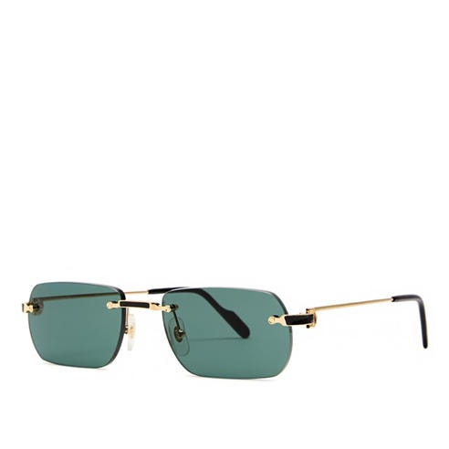 Cartier - Men's Rimless Rectangle Sunglasses