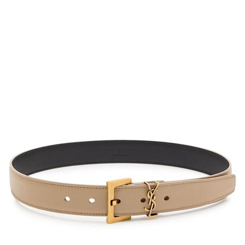 Saint Laurent - Women's 3cm Hardware Leather Belt
