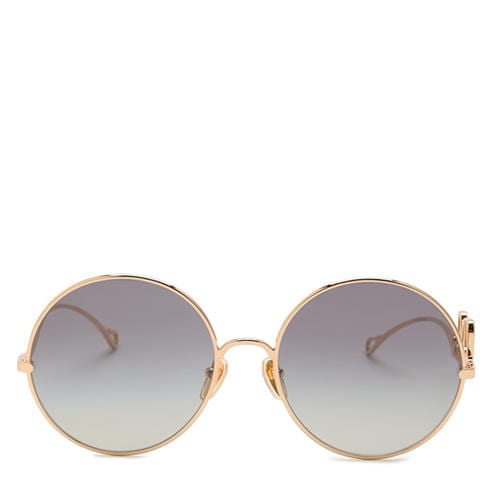 Chloe - Women's Logo Metal Round Sunglasses
