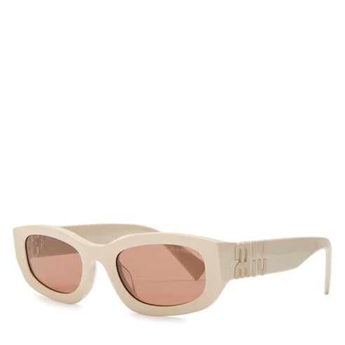 Miu Miu - Women's Narrow Acetate Rectangle Sunglasses