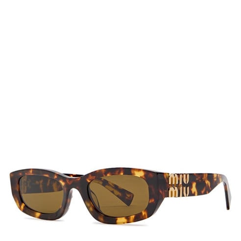 Miu Miu - Women's Narrow Acetate Rectangle Sunglasses