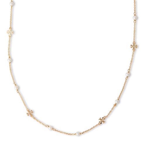 Tory Burch - Women's Moondance Pearl Gold Chain Necklace