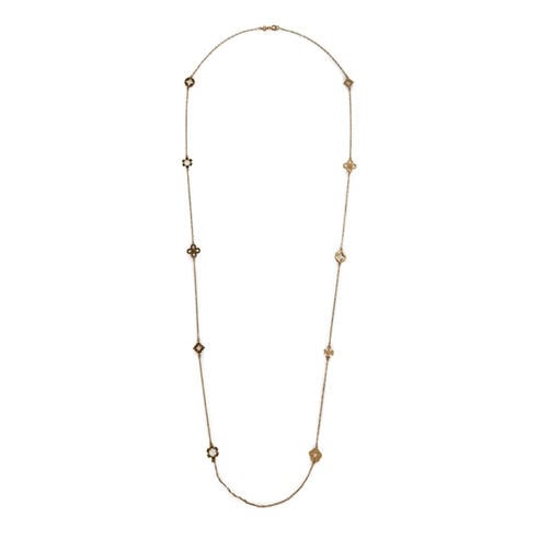 Tory Burch - Women's Forget Me Not Gold Long Chain Necklace