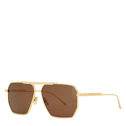Bottega Veneta - Full-Metal Aviator Sunglasses