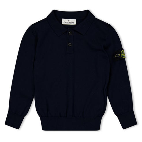 STONE ISLAND - Juniors Knit Polo Shirt