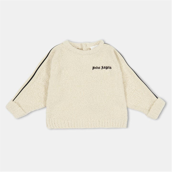 Palm Angels Unisex Kids Cream Palm Teddy Crew Bb53 Size 9 - 12 Months