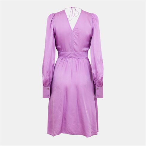 Boss - Women's Donny V-Neck Long Sleeve Viscose Mini Skater Dress